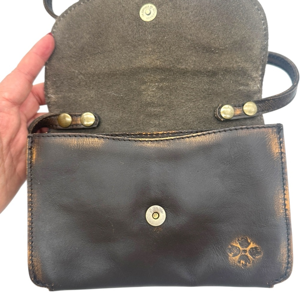 Patricia Nash Torri Crossbody Purse Distressed Brown Leather - Picture 6 of 8